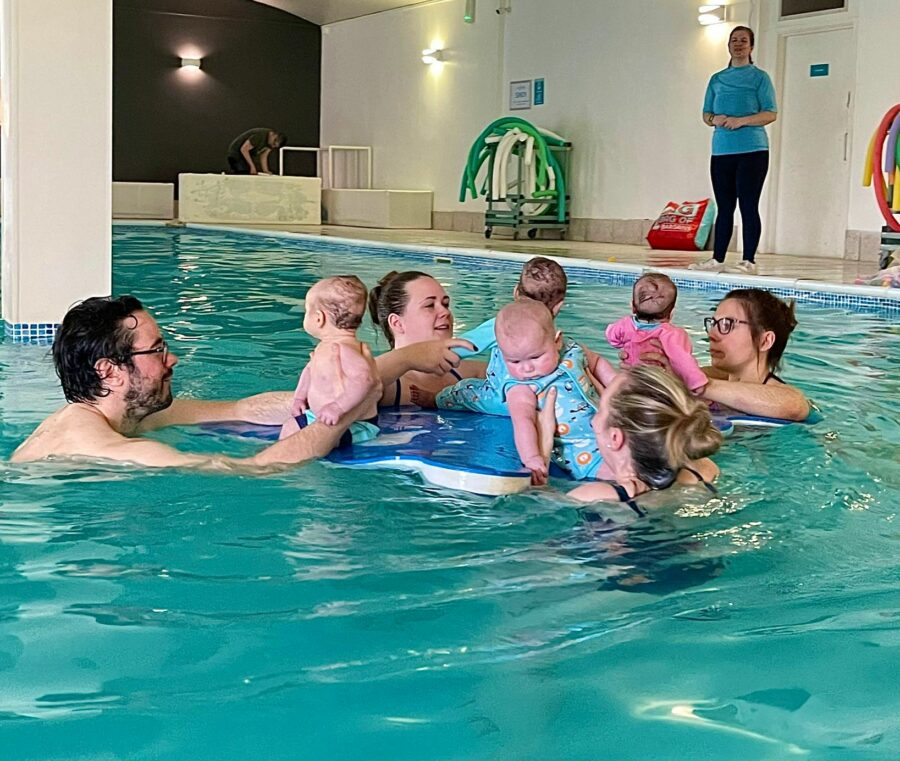 Parents & babies swimming lesson